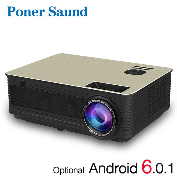 Poner Saund M5 Full HD LED Projector 4500 Lumens Optional Android 6.0 WiFi Bluetooth HD 1080P Beamer HDMI USB Video Proyector
