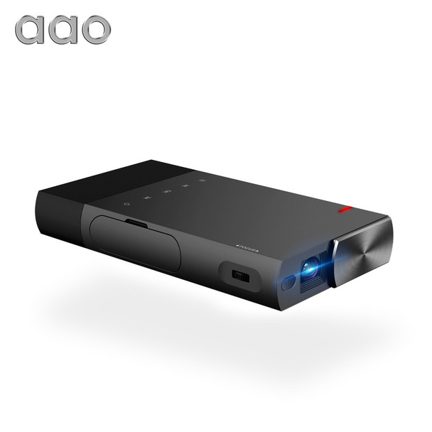 AAO 5200mAh Builtin Battery DLP A1 Portable Mini Projector 2000Lumens Sync Wired Display For 1080P Home Theater With HDMI USB TF