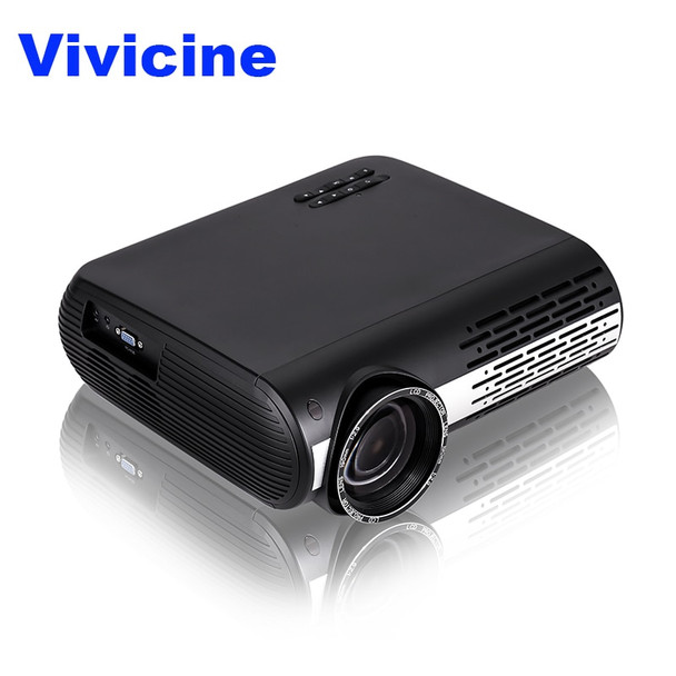 VIVICINE 1080p HD Projector,Option Android 7.1 WiFi Bluetooth Home Theater LED Video Game Projector Beamer 5500Lumens Proyectors