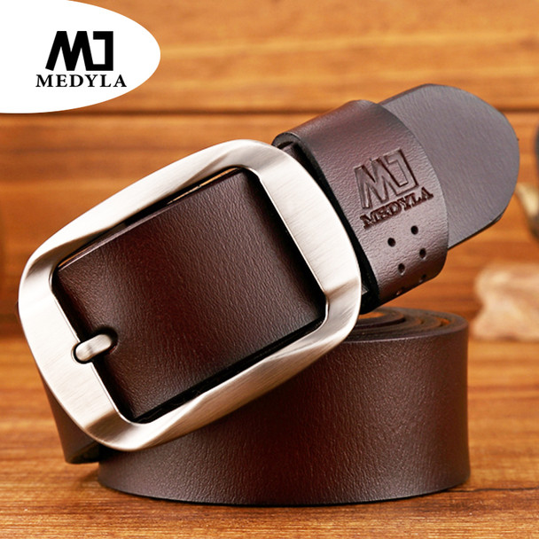 MEDYLA Dropship High Quality Genuine Leather Luxury Strap Male Belts For Men Jeans Casual Belt Pin Buckle Masculine Cummerbund MEDYLA Dropship High Quality Genuine Leather Luxury Strap Male Belts For Men Jeans Casual Belt Pin Buckle Masculine Cummerbund