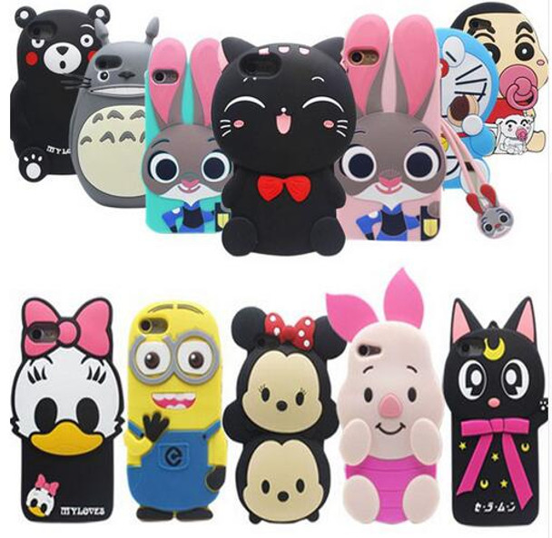 26 Types For Apple Iphone 4 Iphone 4S Case Lovely Cute 3D Cartoon Soft Silicon Cover For iPhone4 iPhone4s Mobile Phone Cases