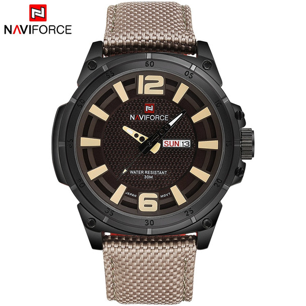 NAVIFORCE Brand Luxury Men Fashion Casual Watches Mens Quartz Date Clock Man Leather Waterproof Wrist watch Relogio Masculino