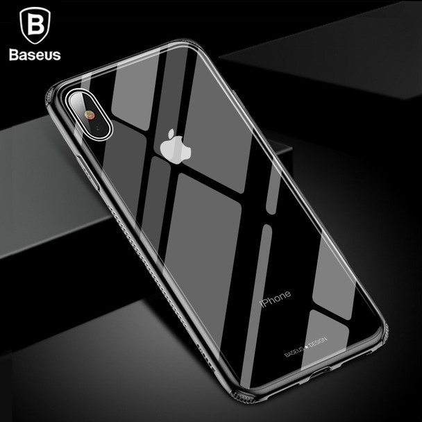 Baseus Luxury Glass Case For iPhone XS Max Xr TPU Edge Tempered Glass Cases Back Protective Cover Coque For iPhone Xsmax Fundas