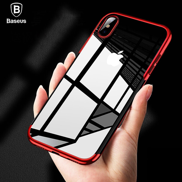 Baseus Luxury Plating Soft Silicone Case For iPhone Xs Xs Max XR Ultra Thin TPU Protective Case For iPhone Xs Xs Max 2018 Cover