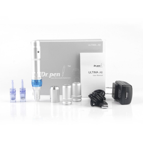 DR.PEN Ultima A6 Auto Electric MicroNeedle with 2Pcs Rechargeable Battery + 2Pcs 12-pin Needles Cartridges Beauty face skin care