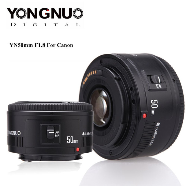 YONGNUO YN50mm f/1.8 AF Lens YN50 Aperture Auto Focus lenses Large Aperture for Canon EOS 60D 70D 5D2 5D3 600d Canon DSLR Camera