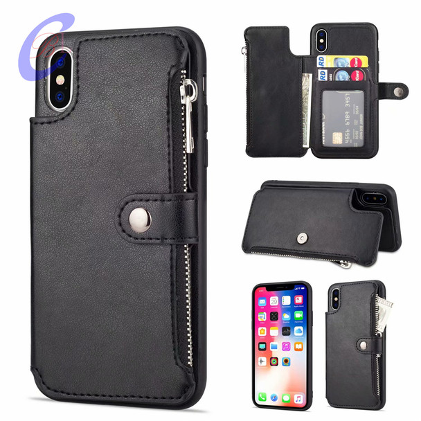 CBL PU Leather Zipper Case For iPhone 8 Plus 7 6 s Plus X(10) Wallet Flip Stand Cover For iPhone 7 Plus 6 6s Phone Cases Shell