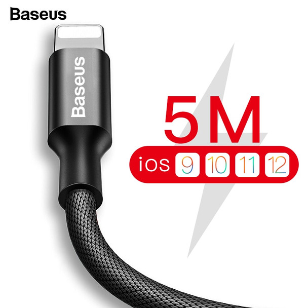 USB Cable For iPhone, Baseus Fast Data Charging Charger Cable For iPhone XS Max XR X 8 7 6 6S 5 5S iPad Cord Mobile Phone Cable