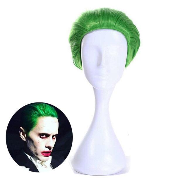 Suicide Squad Batman The Joker Wig Cosplay Costume Men &amp; Women Green Short Synthetic Hair Halloween Party Role Play Wigs