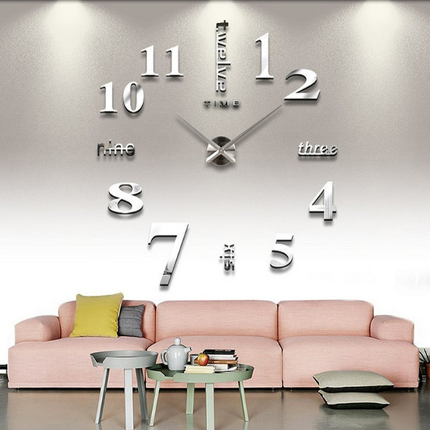 DIY Wall Sticker Clock 3D Big Mirror Clock Wall Stickers 2018 New Home Decoration Modern Design Wall Clocks Wall Sticker