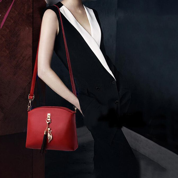 Hot brand women solid bag hotsale party purse ladies messenger crossbody shoulder bags Tassels and kitten ornament  Hot brand women solid bag hotsale party purse ladies messenger crossbody shoulder bags Tassels and kitten ornament
