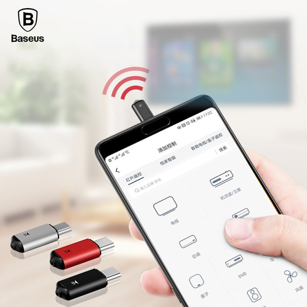 Baseus Mini Keychain Remote Control For Samsung Huawei Type-C USB C Interface Smart IR Controller Adapter For TV aircondition