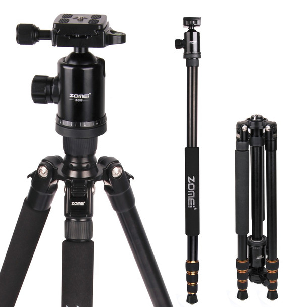 Zomei Z688 Professional Photographic Travel Compact Aluminum Heavy Duty Tripod Monopod&amp;Ball Head for Digital DSLR Camera