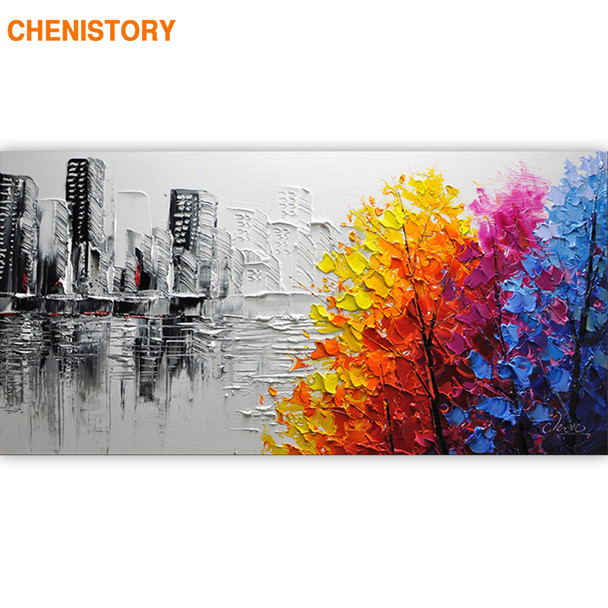 CHENISTORY Frame Abstract Picture DIY Painting By Numbers Acrylic Paint On Canvas Handpainted Oil Painitng For Living Room Arts