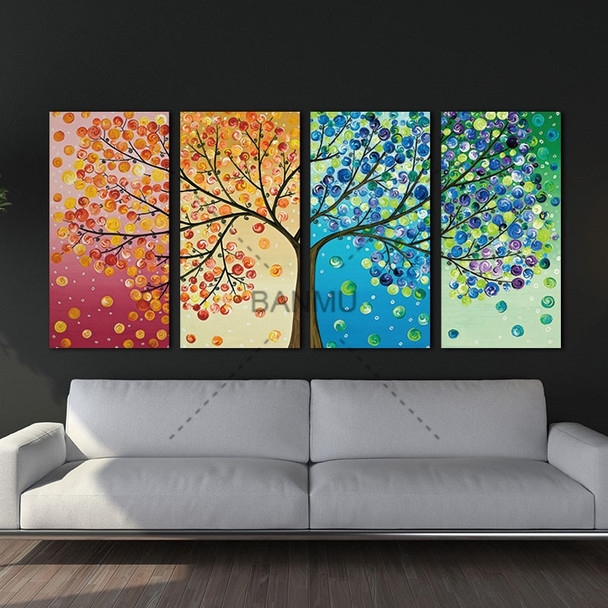 Picture Wall Art Canvas Painting tree decoration for Living Room picture Colourful Leaf Trees Wall Art Spray Wall Painting