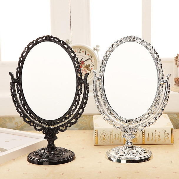 Vintage Makeup Mirror Desktop Rotatable Mirror with Butterfly Rose Vines Decor Tool @ME88
