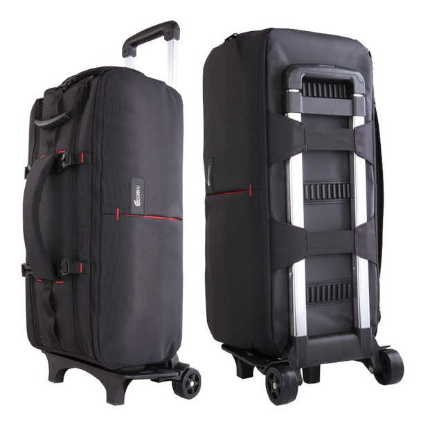 Photo Camera Video Nylon Shoulders Backpack Trolley Case Thick Padded Waterproof for Canon Nikon Sony DSLR Long Lenses VD113V