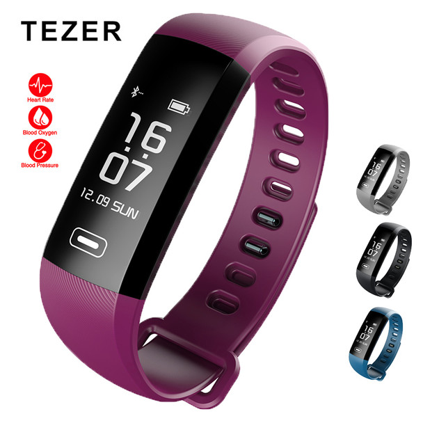 Original Tezer R5 Max smart wristband Heart rate Blood pressure sport smart wrist band  pedometer smart watch for iOS Android