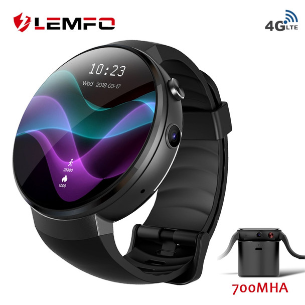 LEMFO LEM7 4G Smart Watch Phone Android 7.0 Smartwatch Men LTE Heart Rate Monitor Video Camera 1GB + 16GB Memory Fitness Tracker