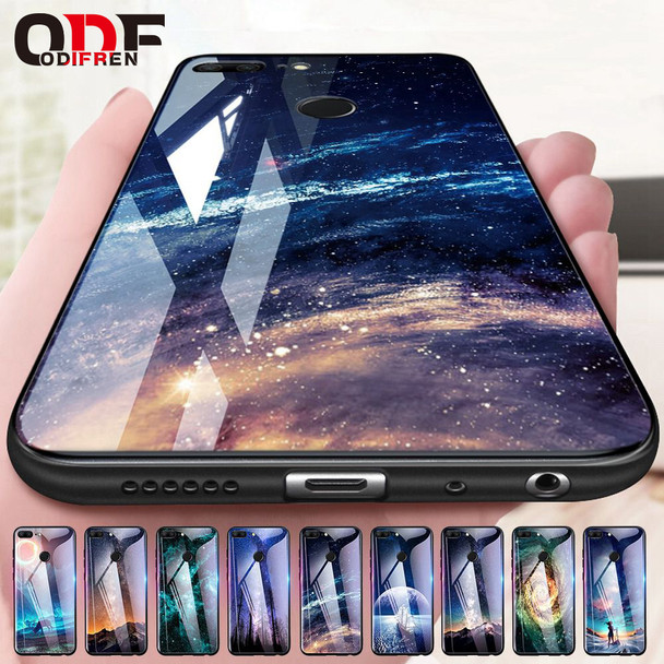 Odifren Space Case on for Huawei Honor 9 Lite 10 Case Cover Mate 10 Lite Glass Coque Phone Case for Huawei P20 Lite Pro P Smart 