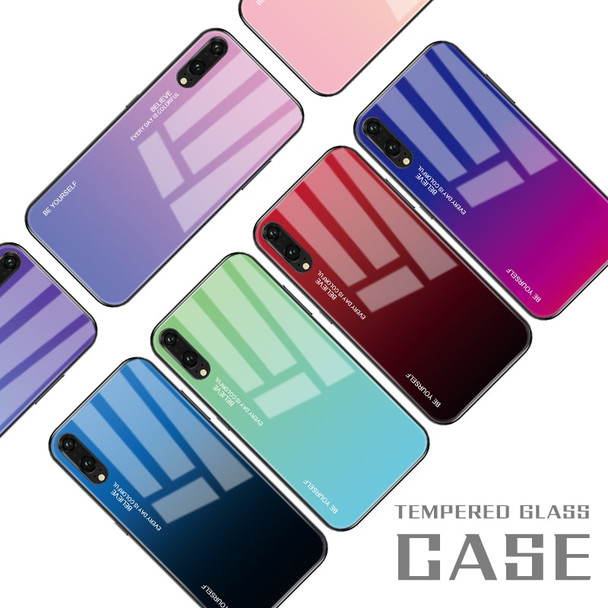 GerTong Gradient Tempered Glass Phone Case For Huawei Mate 20 10 P20 Pro Lite Nova 3i 2i 3 3E Coque Capa For Honor 8X Cover Case