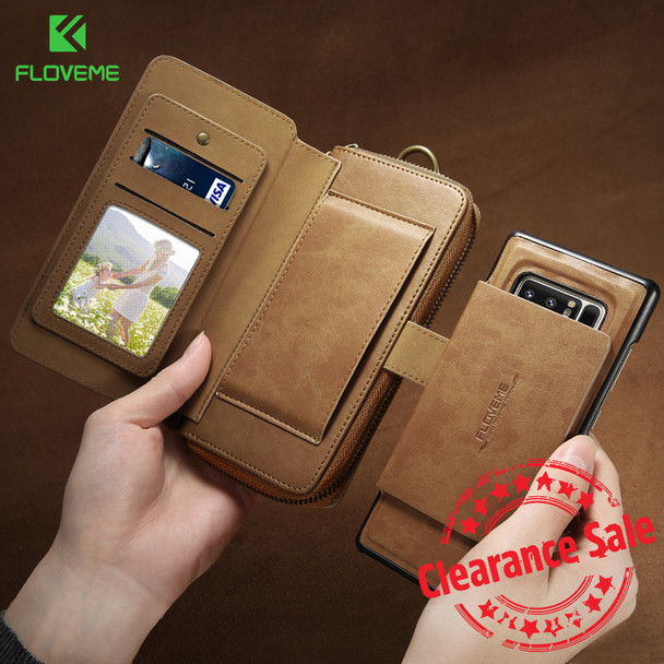 FLOVEME Business Wallet Phone Cases For Samsung Galaxy S8 S7 S6 Edge Plus Case Luxury Retro Leather Case For Samsung Note 8 5   