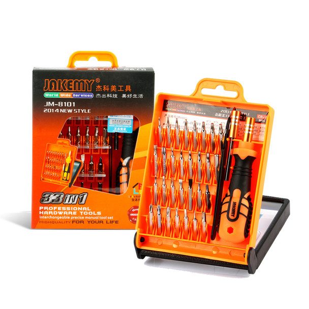 JAKEMY JM-8101 Precision Screwdriver Set 32 in 1 Hand Tools For Cell Phone Laptop Mini Electronic Screwdriver Repair Tool Kit