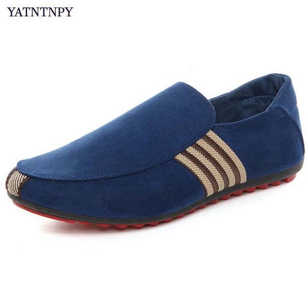 YATNTNPY Comfort Men Flat shoes Casual Canvas Sapatos Loafers Man Moccasins slip-on leisure sneakers espadrilles  (size small)