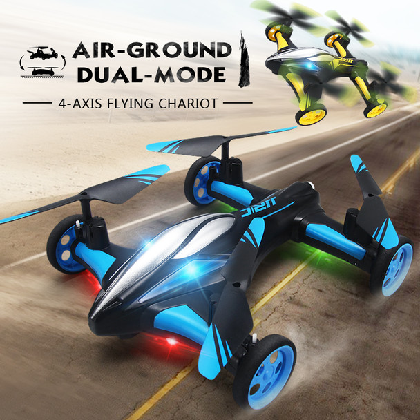 JJRC H23 2.4G 4CH 6 Axis Gyro RC Quadcopter with Wheels Land / Sky 2 in 1 RC Drone Mini Helicopter For Gift