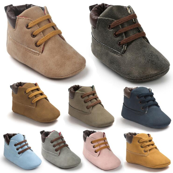 2018 Autumn PU suede Leather Baby moccasins Shoes infant anti-slip first walker for newborn boys soft bottom baby booties