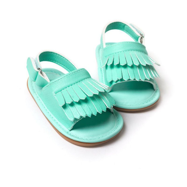 Baby Sandals Summer Leisure Fashion Baby Girls Sandals of Children PU Tassel Clogs Shoes 7 Colors