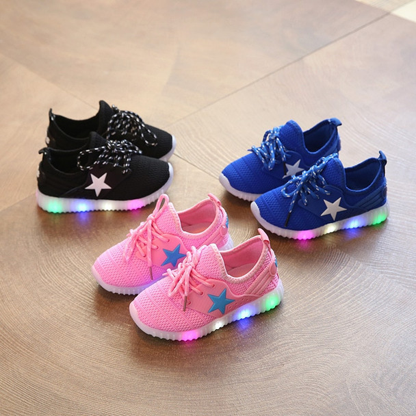 2018 New high quality Lace up LED lighted baby toddlers European All seasons glowing baby sneakers rubber cool girls boys shoes