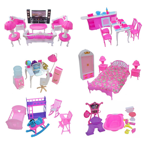 (Jimusuhutu) Doll Accessories Mini Furniture Super Combination Pretend Play Living Room HiFi-TV Toys for Barbie Dolls Girl Gift (Jimusuhutu) Doll Accessories Mini Furniture Super Combination Pretend Play Living Room HiFi-TV Toys for Barbie Dolls Girl Gift