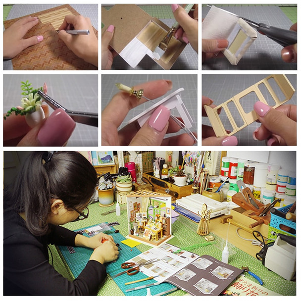 Assemble  DIY Wooden House Toy Wooden Miniatura Doll Houses Miniature Dollhouse toys With Furniture LED Lights Birthday Gift Assemble  DIY Wooden House Toy Wooden Miniatura Doll Houses Miniature Dollhouse toys With Furniture LED Lights Birthday Gift