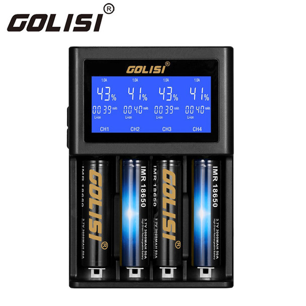 Golisi S4 2.0A Intelligent LCD Charger for 18650 20700 26650 Li-ion Ni-Mh Ni-Cd Rechargeable Battery (Not included)