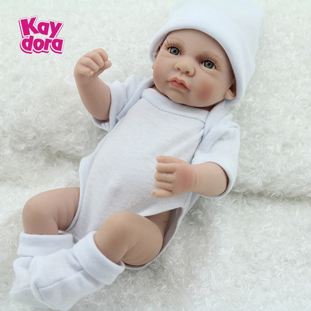 10 inch 25cm Full Silicone Reborn Baby Dolls Alive Lifelike Mini Real Dolls Realistic  Reborn Babies Toys Bath Playmate Gift