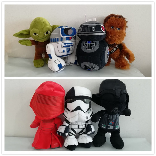 Star Wars Porg Bird BB9E Darth Vador Storm Trooper R2D2 Praetorian Guard Plush Toys Soft Doll For Boys Kids Christmas Gifts