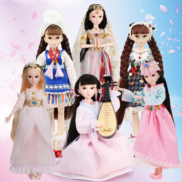 Xiaojing doll 6 styles joint body doll including clothes shoes and gift box  Xiaojing doll 6 styles joint body doll including clothes shoes and gift box