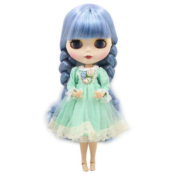 NO.6227/1049 Factory NEO blyth joint doll blue hair toy gift special price suitable makeup in yourself