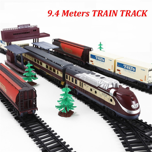 Long Steam Train 9.4 Meters Train Track electric toy trains for kids Truck for boys Railway Railroad birthday gift 