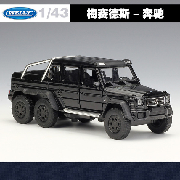 WELLY 1:43 High Simulation Classical Model Toy Benz AMG 6X6 Metal Truck Car Alloy Classical Pull Back Diecast Collection Gifts