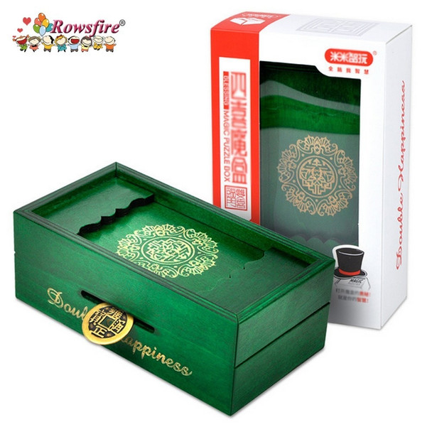 Wooden Puzzle Box Secret Trick Intelligence Compartment Magic Money Gift Box Brain Teaser Logic Educational Toy Puzzles For Kids