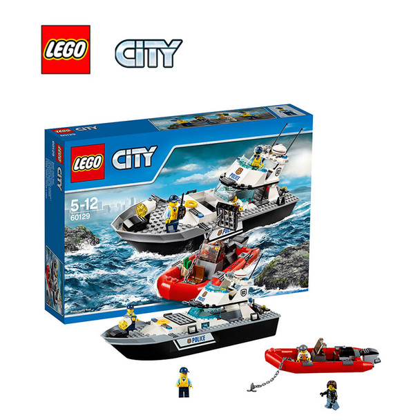 Lego city building bricks toy Police Patrol Boat Building blocks Toy for children LEGC60129