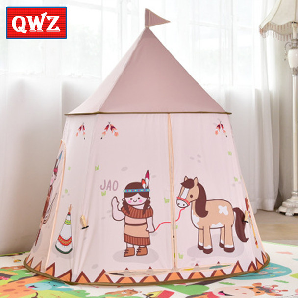 QWZ Toy Tents Adorable Castle Playhouse Space Theme Foldable Little Prince And Princess Tent Sturdy Game House For Children Gift