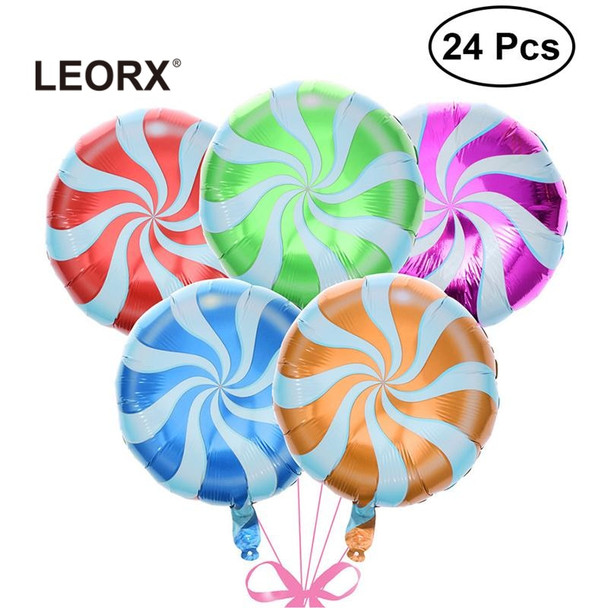 24 pcs 18 Inch Colorful Lollipop hats Candy hat Helium for Wedding Birthday Party hats (Mixed Color)