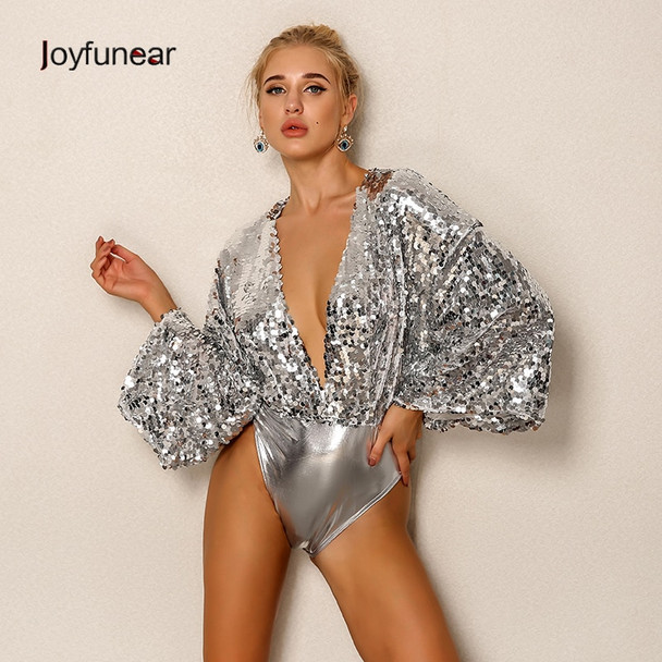 Joyfunear 2018 New Women Bodysuit Sexy Backless Bodycon V Neck Elegant Jumpsit Beachwear Comfortable Solid Woman Summer Romper