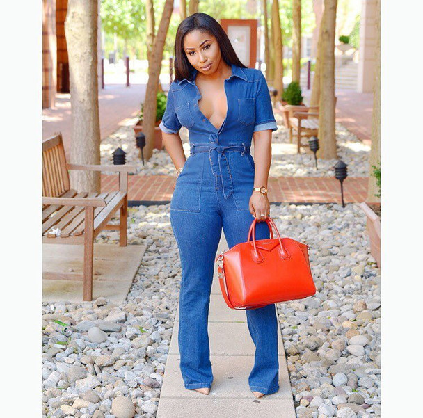 Casual Denim Romper Jumpsuits for Women 