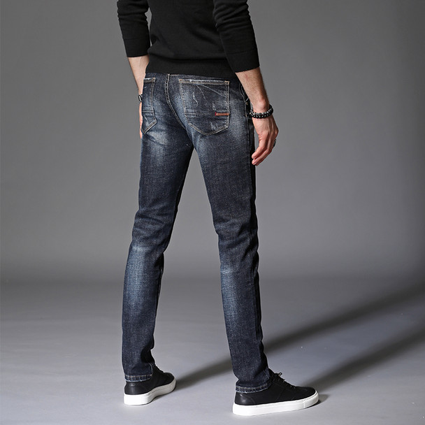 AIRGRACIAS 2018 New Men Skinny Cotton Jeans Stretch Fashion Classic Dark Blue Slim Brand Jeans Male  Trousers Plus Size 34 36 38 AIRGRACIAS 2018 New Men Skinny Cotton Jeans Stretch Fashion Classic Dark Blue Slim Brand Jeans Male  Trousers Plus Size 34 36 38