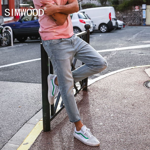 Jeans Men Fashion Hole Streetwear 
