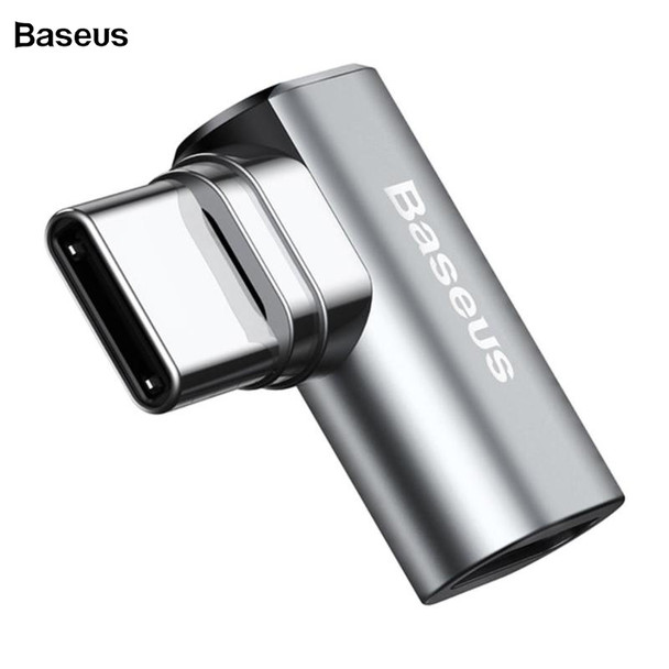 Baseus Type-C Magnetic Elbow Charger Adapter For Macbook Pro Female to Male Type-C Cable Adapter Magnetic USB-C Plug Connector